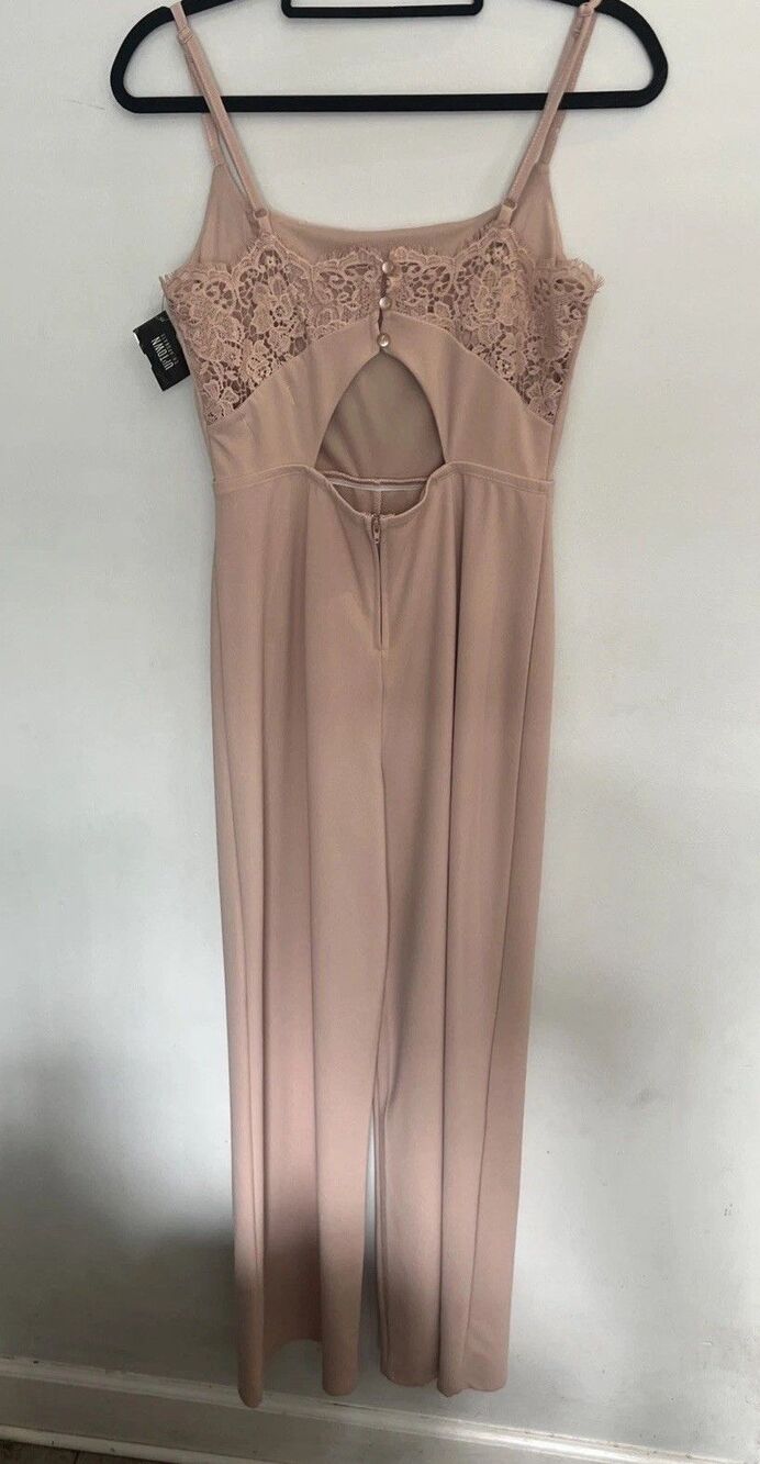 Altar'd State Wide Leg Romper Blush Sm Sleeveless Boho Feminine Cottage Core